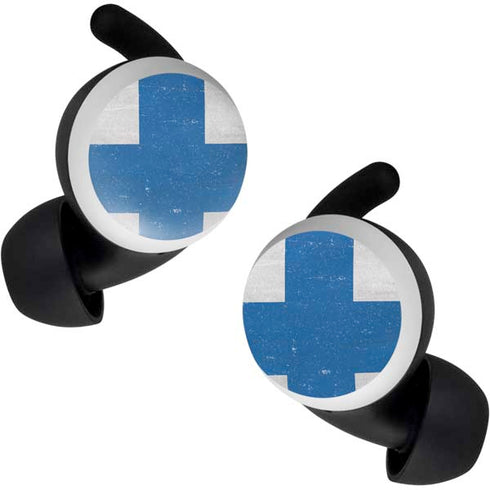 Finland Flag Distressed Google Pixel Buds Skin